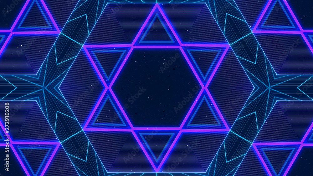 Poster retro sci-fi background futuristic landscape of the 80`s. digital cyber surface. suitable for design