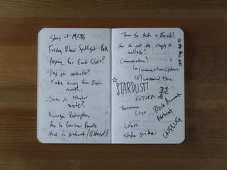 Fototapeta premium Handwritten Notebook on Wooden Table