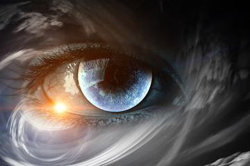 Naklejka premium Abstract high tech eye concept