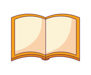 textbook education open isolated icon