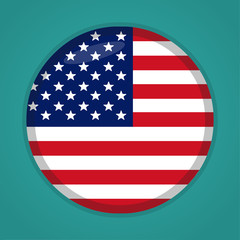 circle with United States of America flag vector symbol illustration