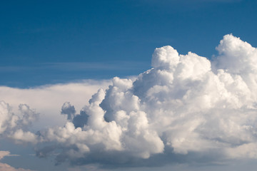 Fototapeta na wymiar Fluffy clouds of the sky