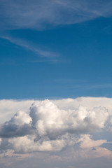 Fluffy clouds of the sky