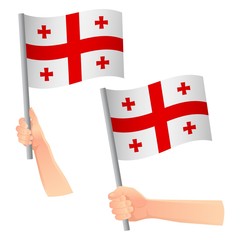Georgia flag in hand icon