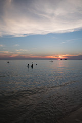 Fototapeta premium The sunset cloudscape view of the beach
