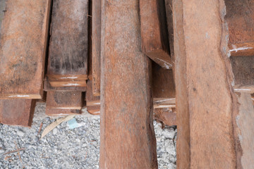 The lumbers of the coconut tree