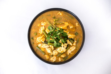 Chicken Curry Dish with green peas