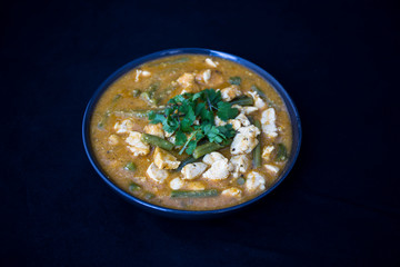 Chicken Curry Dish with green peas