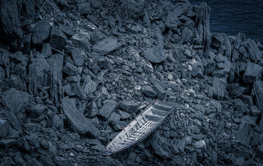 Old Dinghy on the Beach