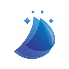 Blue Leaf Layer Spark Logo