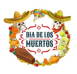 Dia de los Muertos Mexican catrina calavera fiesta