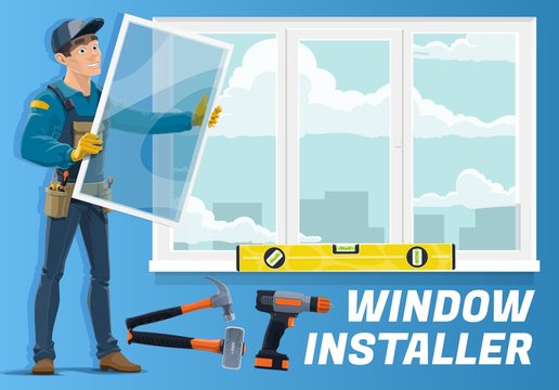 Home Window Installation Service, Installer Worker