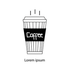 Coffee shop logo vector, coffee cup icon design, web icon, business sign
