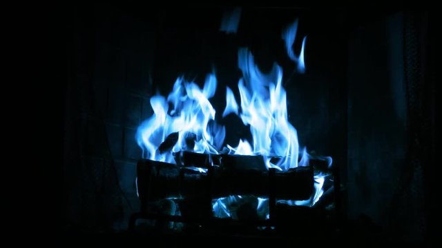 A wizard magical blue fireplace flame - great for magical settings or to impress others.