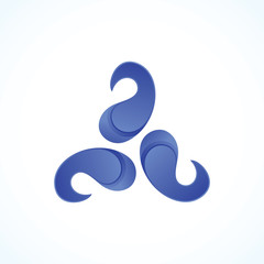 Obraz premium abstract Letter e logo sign, Paper material design, Vector