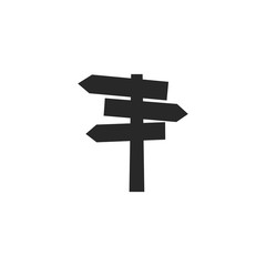 blank signs pointing in opposite directions. direction arrow sign vector illustration