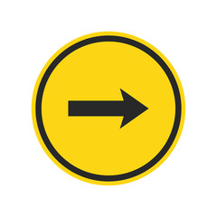 Road sign vector icon isolated. direction arrow sign, Detour icon isolated, vector illustration