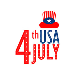 Happy 4th of July graphic design - Vector