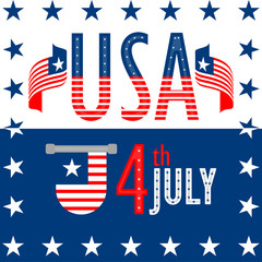 Happy 4th of July graphic design - Vector