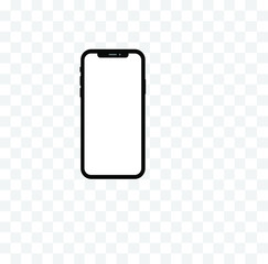 phone front isolated on white background vector