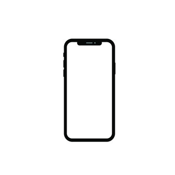 phone front isolated on white background vector