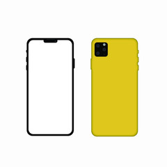 phone front isolated on white background vector