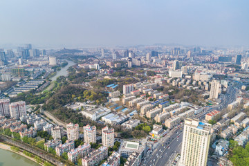 Naklejka na ściany i meble Nanjing City, Jiangsu Province, urban construction landscape