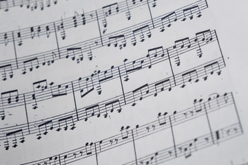 写真素材：クラシックギター　楽譜　スコア　パブリックドメイン　古典　西洋