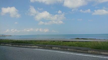 road and blue sky