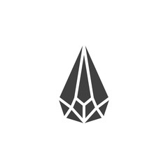 Diamond, brilliant vector icon. filled flat sign for mobile concept and web design. Precious stone, Gemstone glyph icon. Symbol, logo illustration. Vector graphics