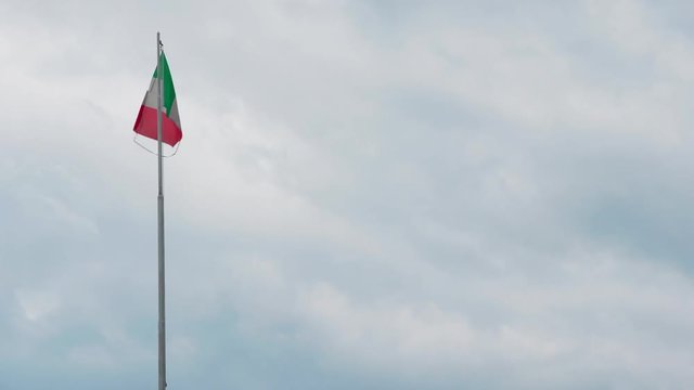 Italian Flag Waving In Rome