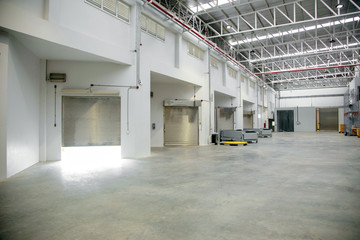 empty warehouse interior in logistic industry