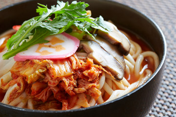 Korean spicy kimchi udon noodle 