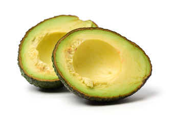 Avocado on a white background