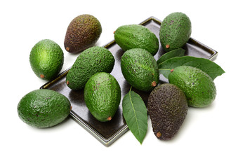 Avocado on a white background