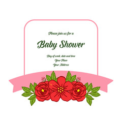 Obraz na płótnie Canvas Vector illustration various shape rose wreath frame for decor of card baby shower