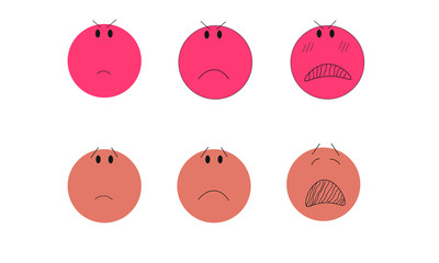 Facial expression vector illustration