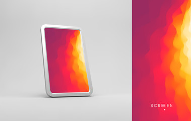 Abstract background with trendy gradients. Vector illustration for mobile phone cover and screen.