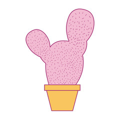 cactus houseplant in pot isolated icon
