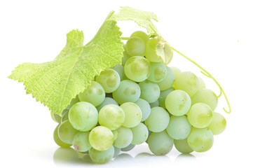 Grapes on a white background