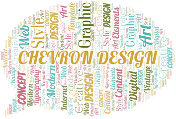 Chevron Design word cloud. Wordcloud made with text only.