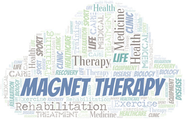 Magnet Therapy word cloud. Wordcloud made with text only.
