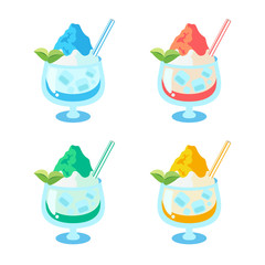 かき氷（フラッペ）のシロップ4種セット