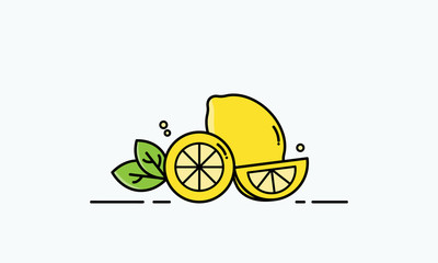 Lemon flat design