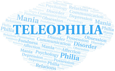 Teleophilia word cloud. Type of Philia.