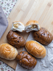 Homemade Breads on the table