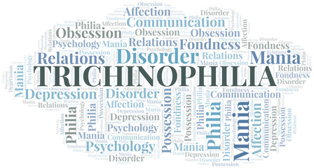 Trichinophilia word cloud. Type of Philia.