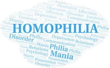 Homophilia word cloud. Type of Philia.