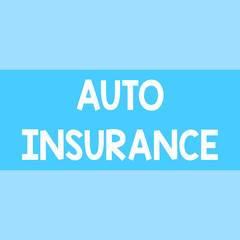 Obraz premium Writing note showing Auto Insurance. Business photo showcasing Protection against financial loss in case of accident Square rectangle paper sheet loaded with full creation of pattern theme.
