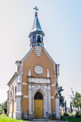 Fototapeta na wymiar Sremski Karlovci, Serbia - June 12, 2019: Chapel. James the Apostle in Sremski Karlovci near the city of Novi Sad